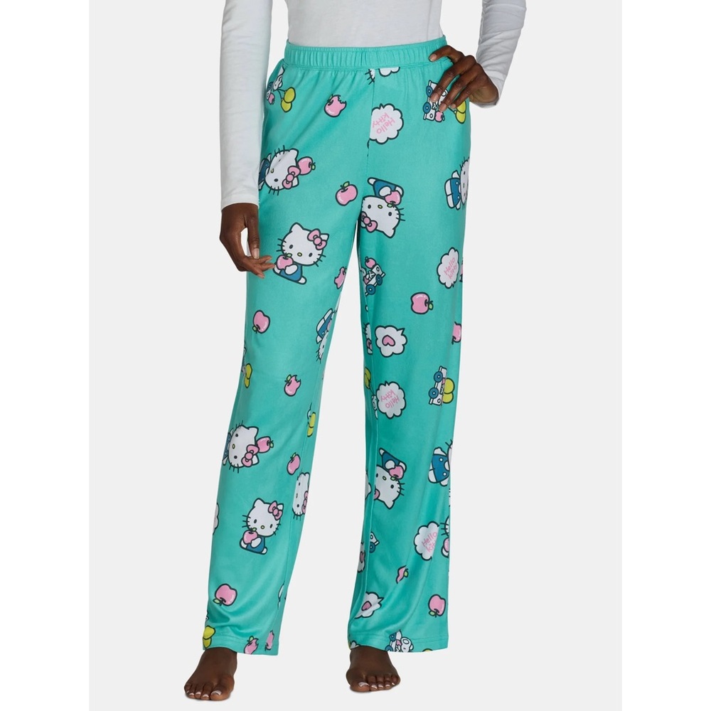 COPY - NWT Sanrio Hello Kitty women's soft knit lounge sleep Pants, Mint, XL, 2X